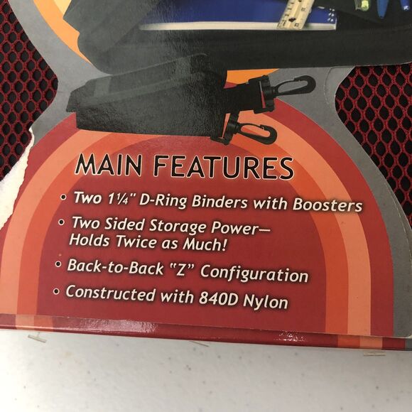 CASE IT NEW 2-IN-1 ORGANIZER Z-BINDER Z175, RED, 2- 1.25" BINDERS, HANDLE, STRAP - Picture 9 of 15